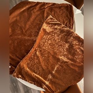 West Elm Copper Velvet Covers -PAIR